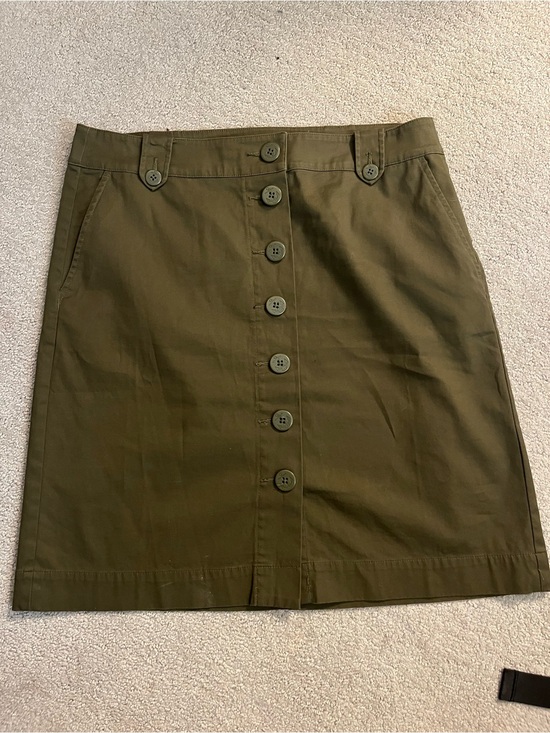 Talbots Dresses & Skirts - Talbots Classic Olive Button-Front Women's Skirt